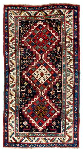 4.2x7.7 Ft Antique Caucasian Shahsavan Rug Full Pile Excellent Condition Ca 1880
