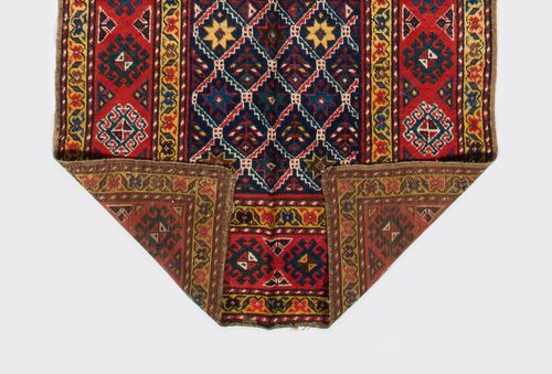 3.7x11.4 Ft Antique Caucasian Talish Runner Rug, Late 19th Century, All Wool photo 5899.0