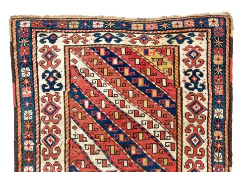3.3x7.4 Ft Antique Caucasian Gendje Kazak Rug, All Wool & Natural Dyes, Ca 1880 photo furniture