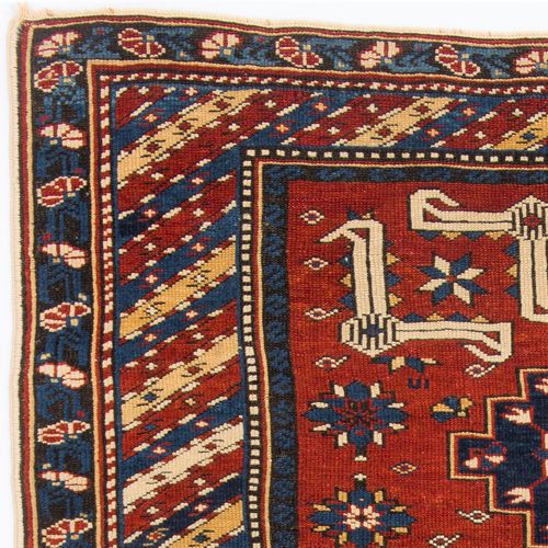 3.5x5.3 Ft Antique Caucasian Karagashli Shirvan Rug, Ca 1880 photo 2599.0