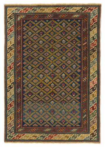 3x4.2 Ft Antique Caucasian Karagashli Shirvan Rug, Ca 1910, One Of A Kind Carpet