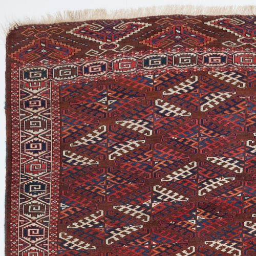 7.6x12.2 Ft Antique Turkoman Yomut Main Carpet. 19th Century. photo for sale