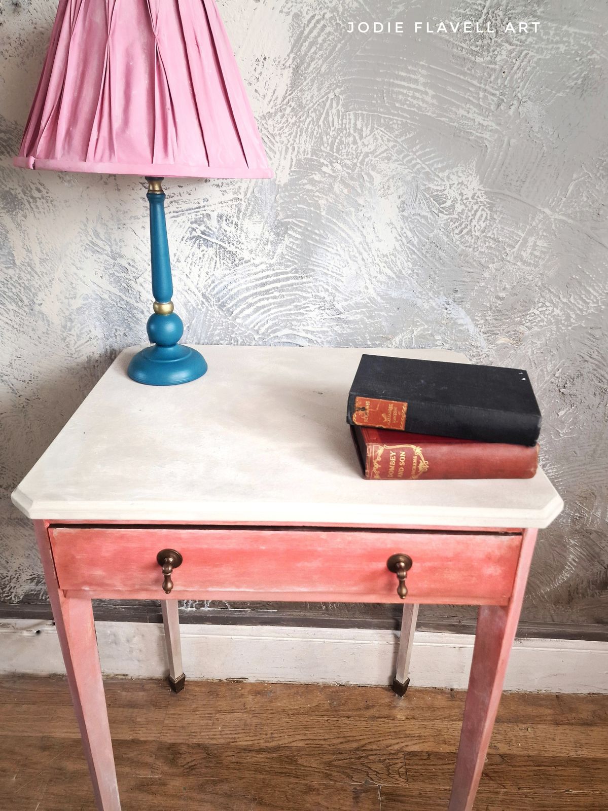 Side Table   Hand Painted   Pink   Romantic   Vintage   Hallway   Bedroom photo Furniture
