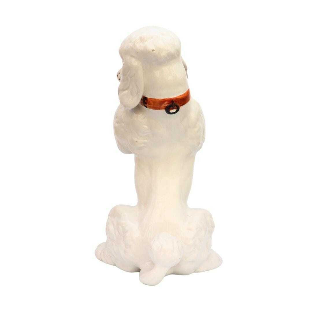 Large Mid Century British White Poodle Dog Standing 13.5 Inches Tall photo buy