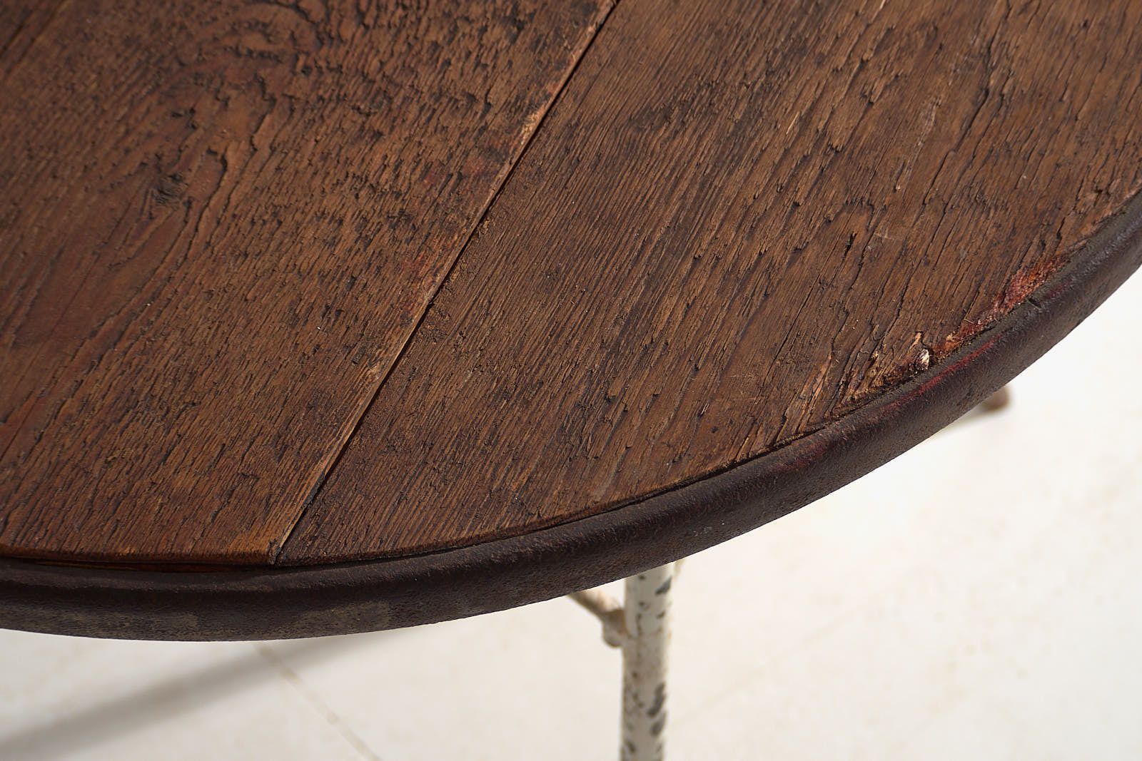 Antique Round Outdoor Metal Table (France, C.1900) photo Furniture