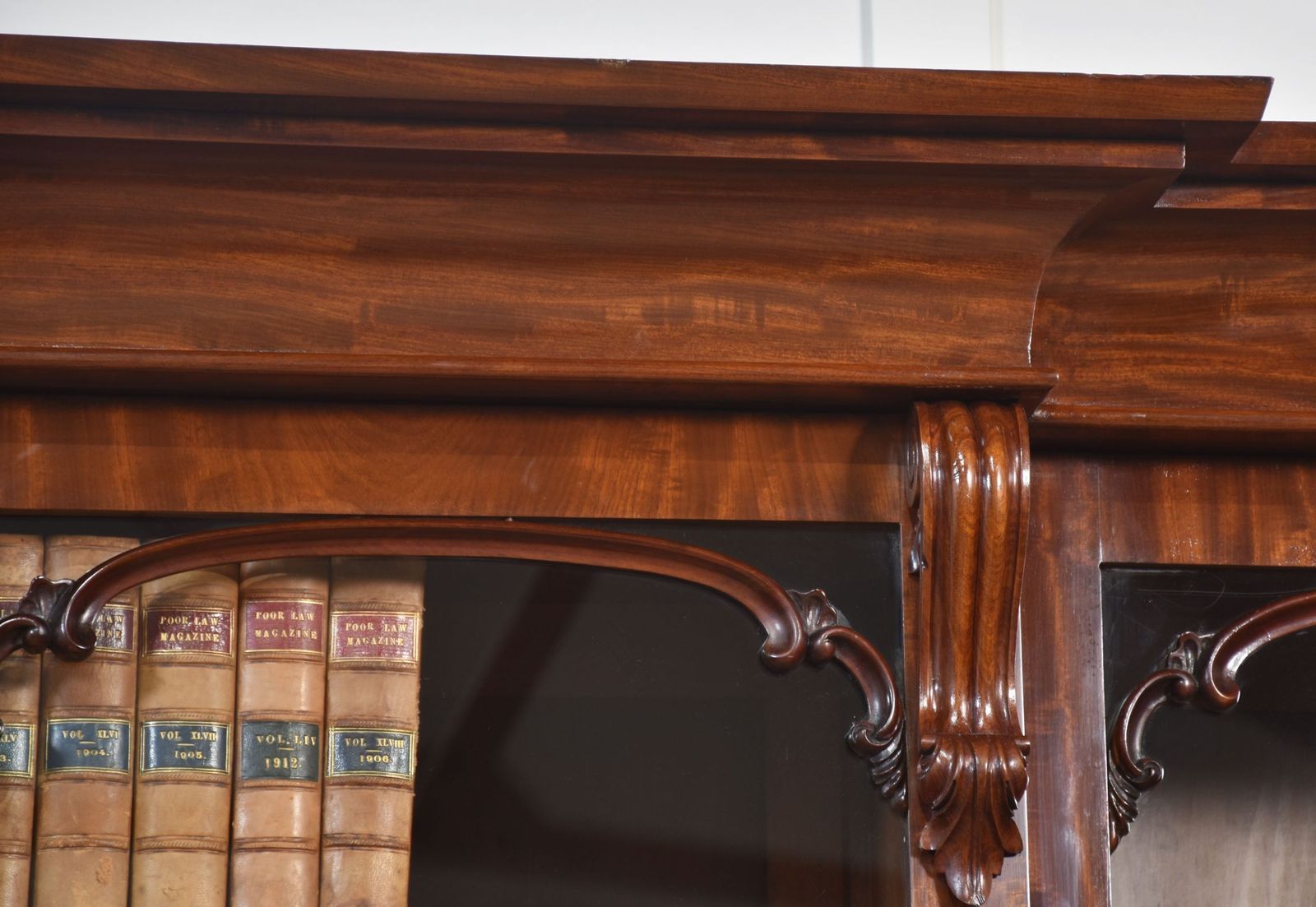 19th Century Mahogany Library Breakfront Bookcase photo furniture