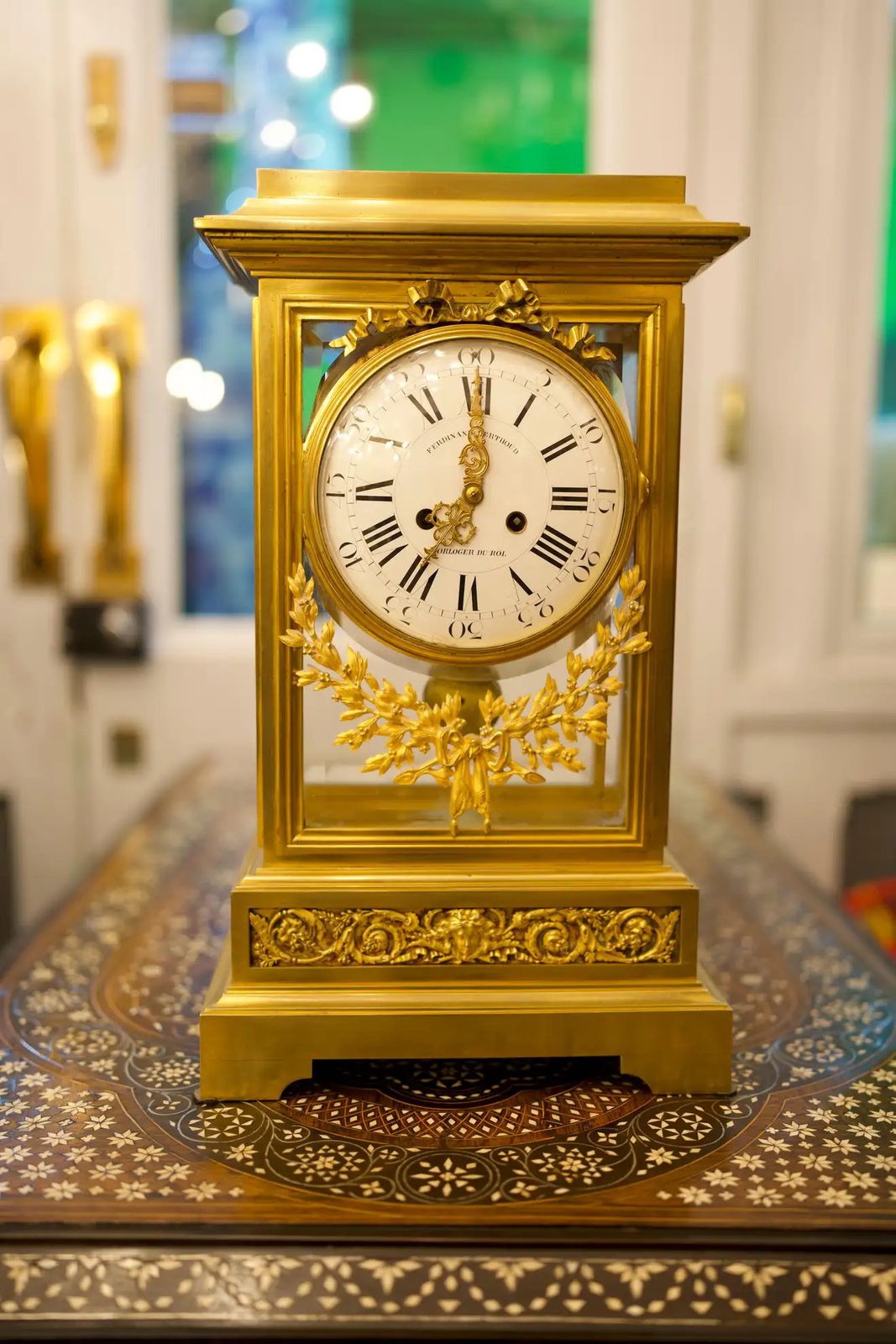 19th Century Louis XVI Style Regulator Gilt Bronze Clock By Ferdinand Berthoud photo furniture