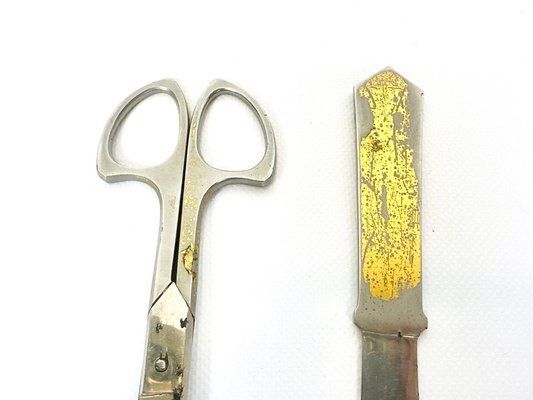 photo furniture Art Nouveau Letter Opener And Scissor Desk Set From Lerche Solingen, 1910s, Set Of 3