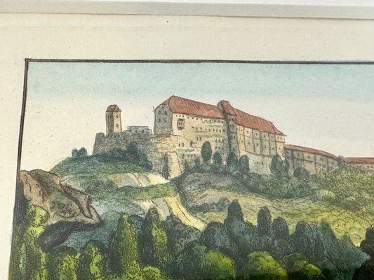 Konrad Horny After Carl Wolff, Todenwarth, Im Helltal, Color Etching On Paper, 18th Century, Framed photo for sale