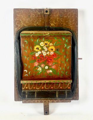 photo buy Large Antique German Hand Painted Blacksmith Forge Bellows, 1901