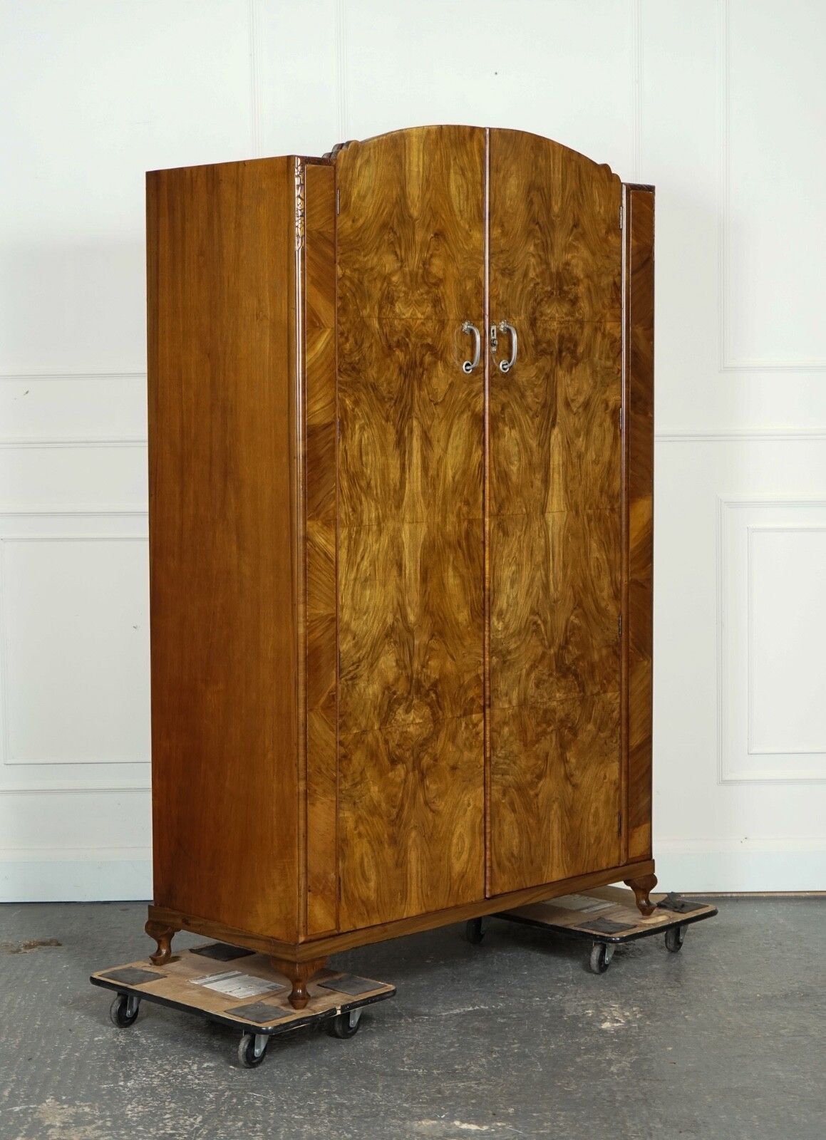 Lovely Art Deco Large Burr Walnut Wardrobe photo furniture