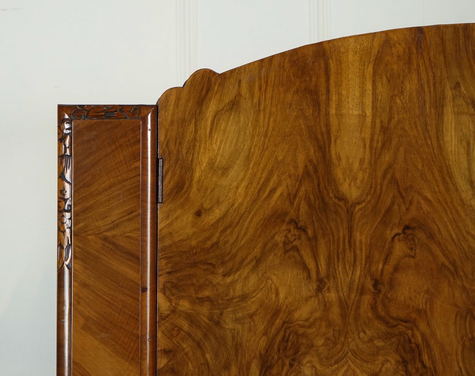 photo furniture Lovely Art Deco Large Burr Walnut Wardrobe