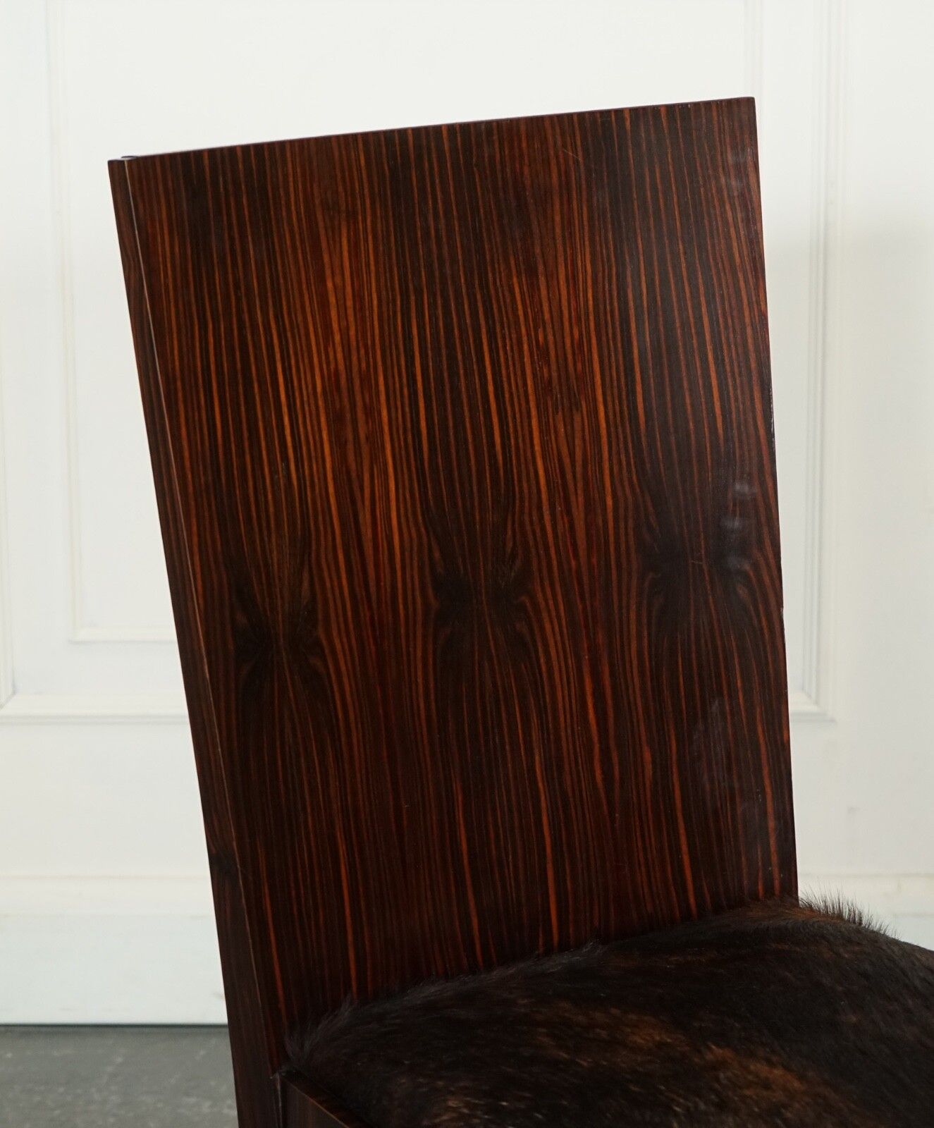 Art Deco Style Theodore Alexander Office Side Chair With Pony Hide Seat photo Furniture