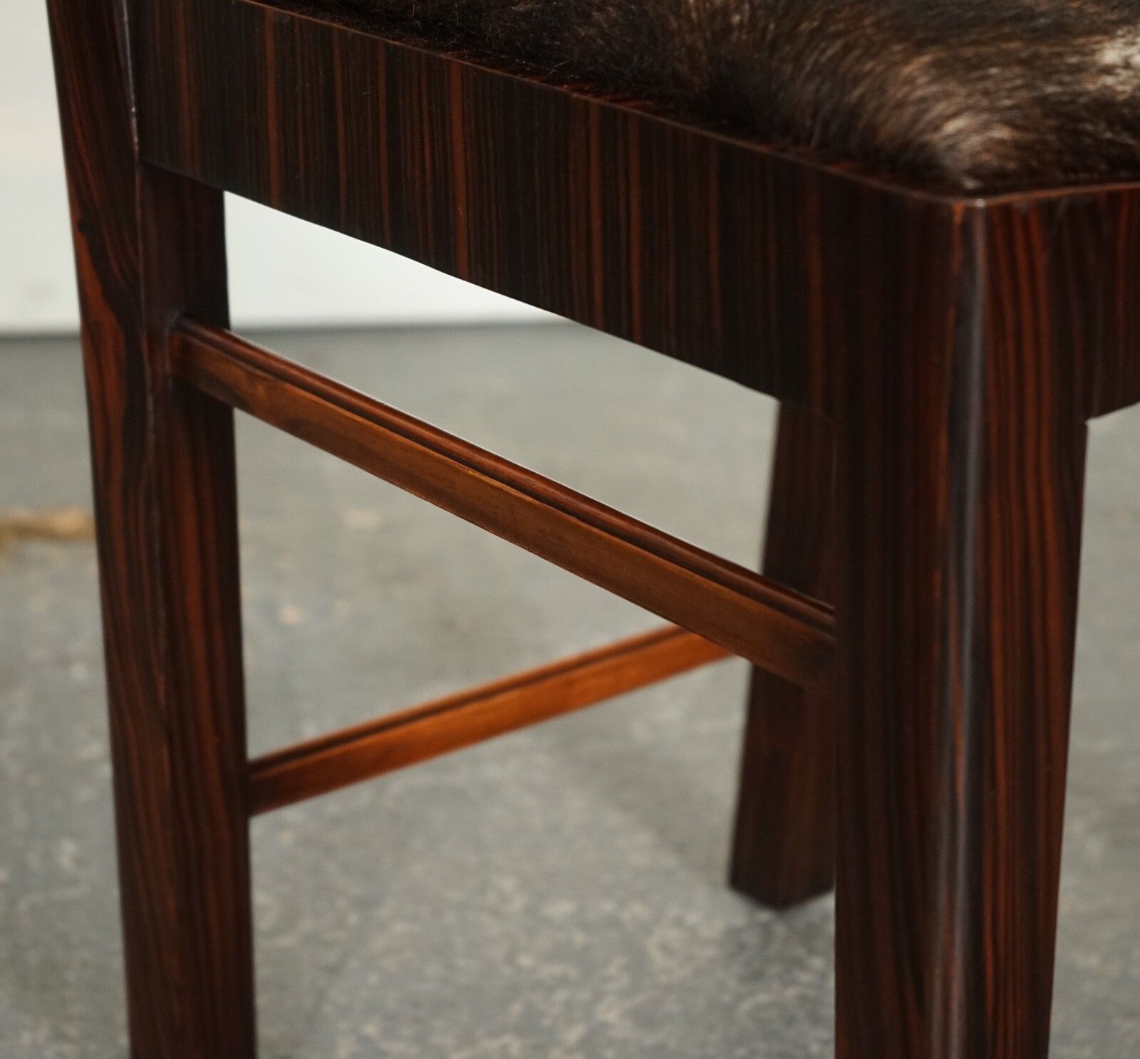 Art Deco Style Theodore Alexander Office Side Chair With Pony Hide Seat photo buy
