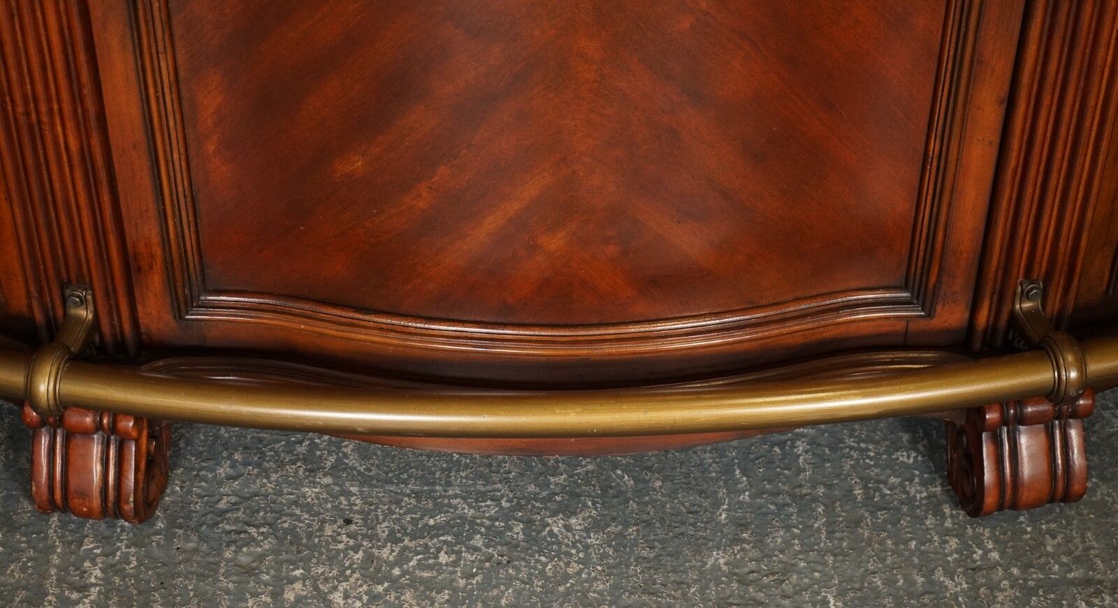 Furniture Stunning Howard & Miller Style American Bar With Granite Top & Pair Of Barstools photo