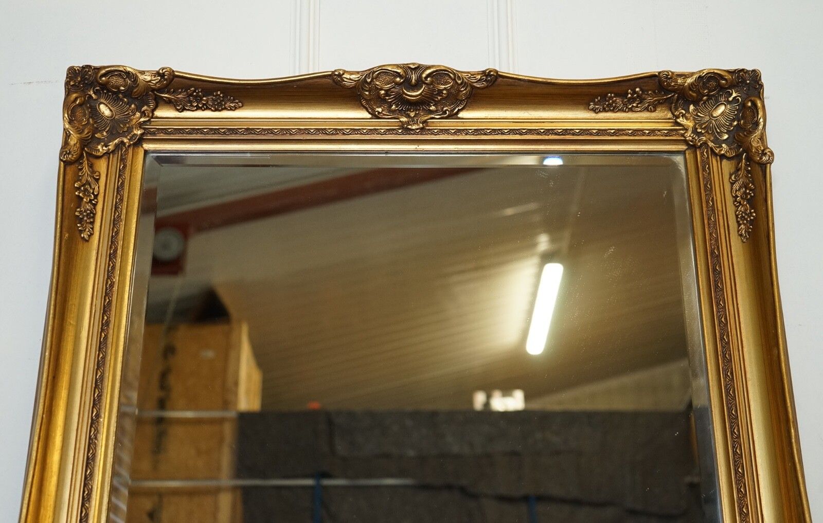 Home Decor Large French Classic Golden Ornate Wall Regal Mirror 138 X 77 Cm photo