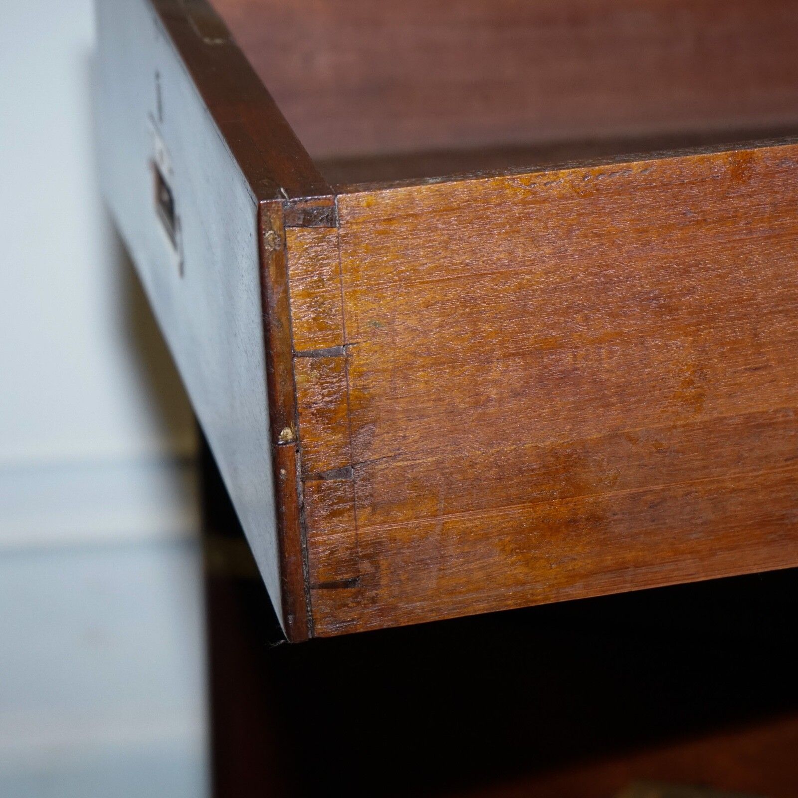Antique Victorian Military Campaign Chest Of Graduated Drawers photo 2250.0