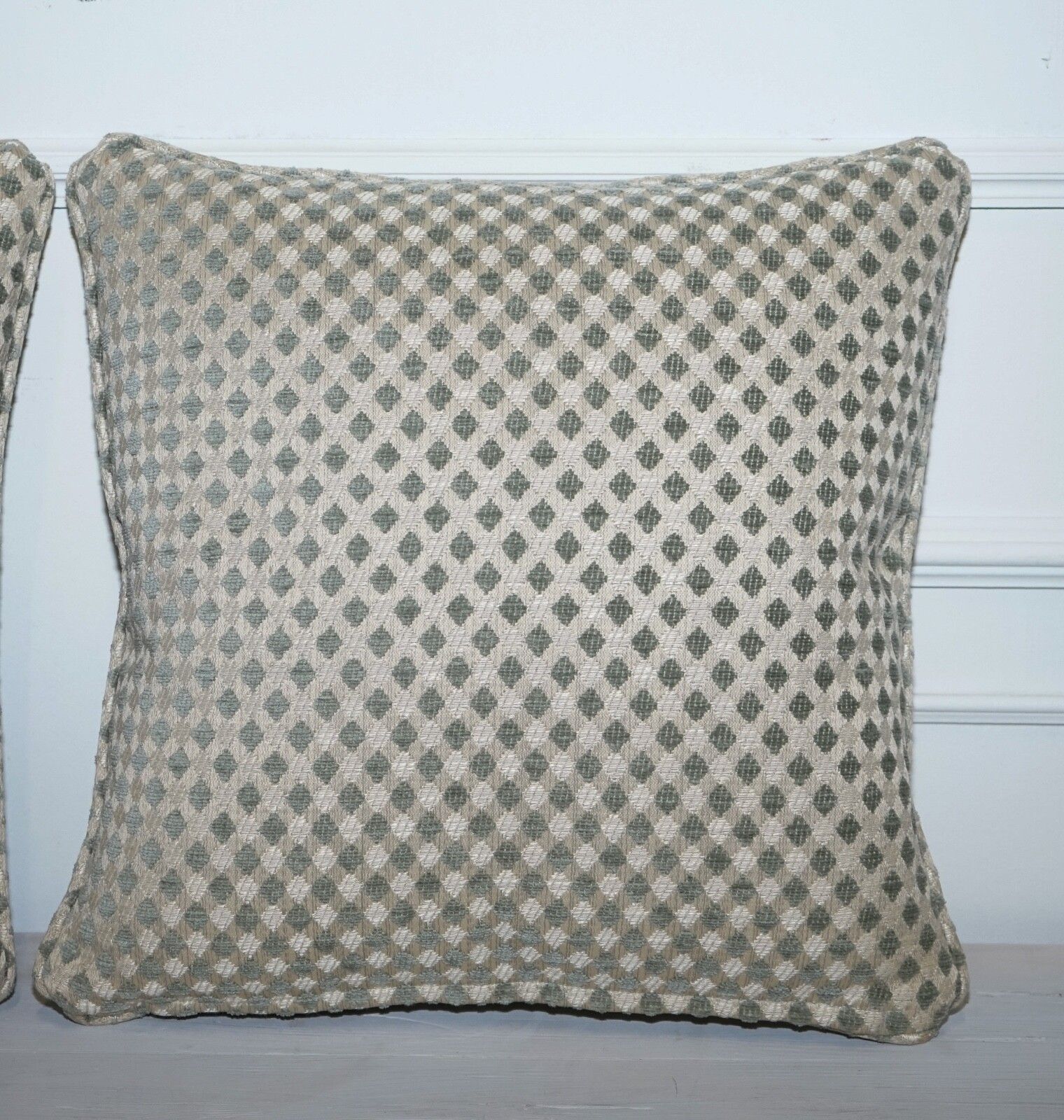 Vintage Duresta Duck Scatter Cushion Cream And Sage photo buy