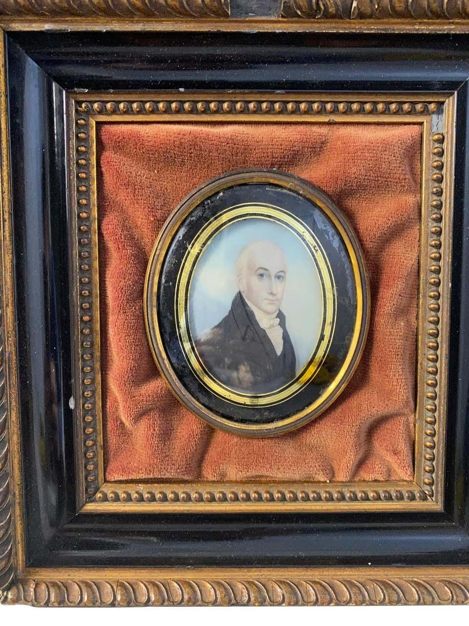 Wooden Framed Painting Of An English Gentleman, 18th Century photo furniture
