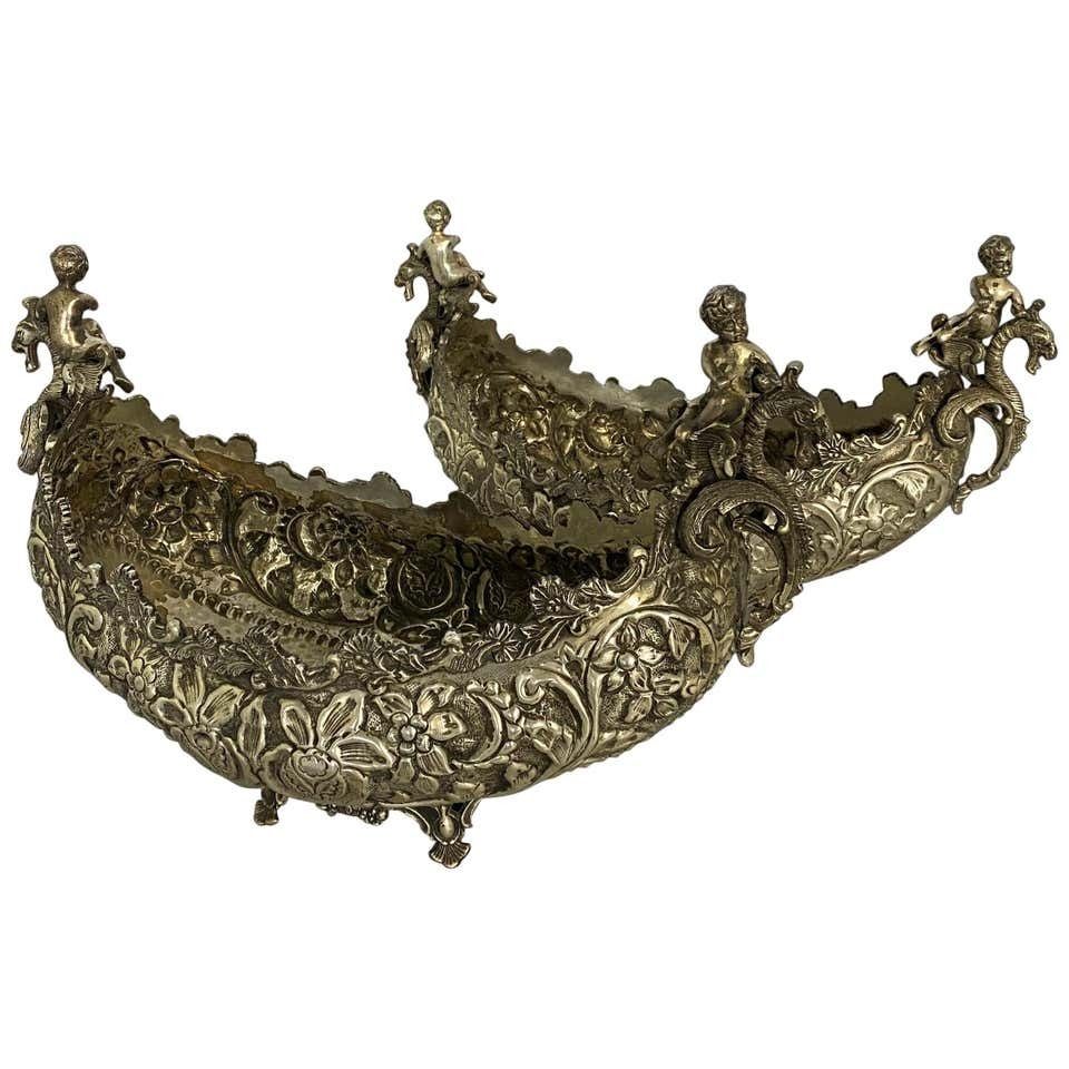 Silver Plated Serveware, Venetian Gondolas, 20th Century