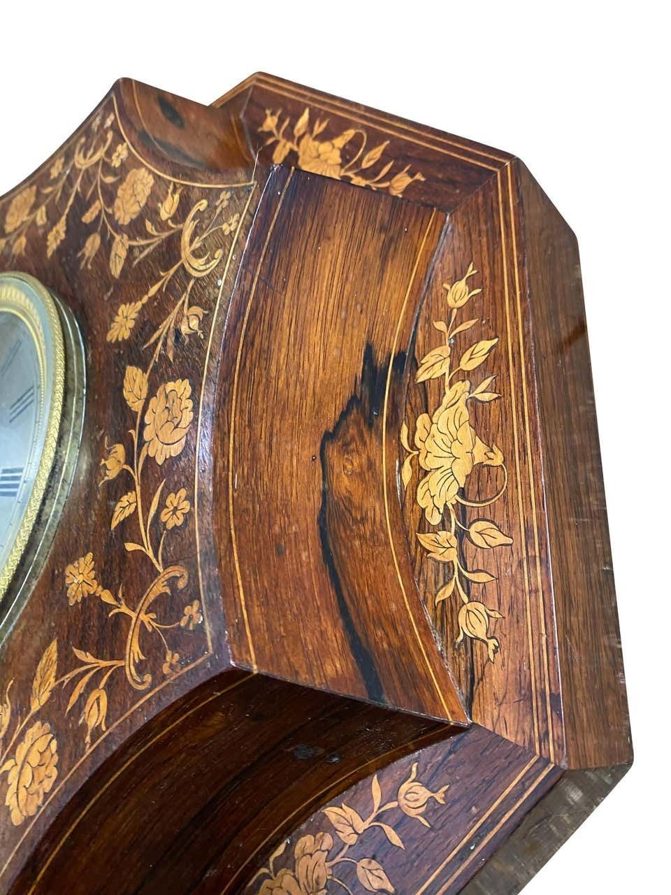 French Rosewood And Boxwood Cased Wall Clock, 19th Century photo buy