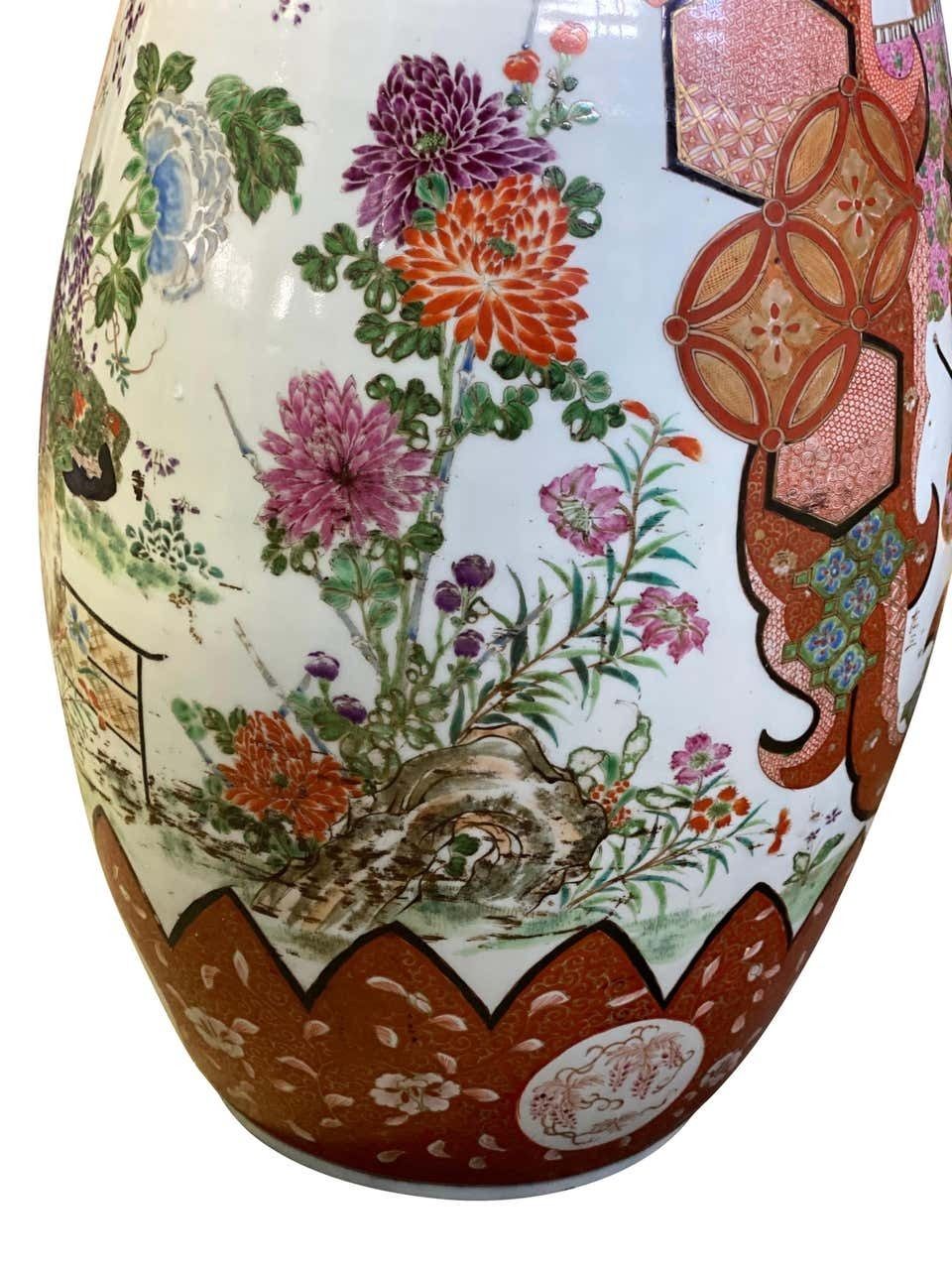 photo vintage Pair Of Japanese Kutani Vases, 19th Century