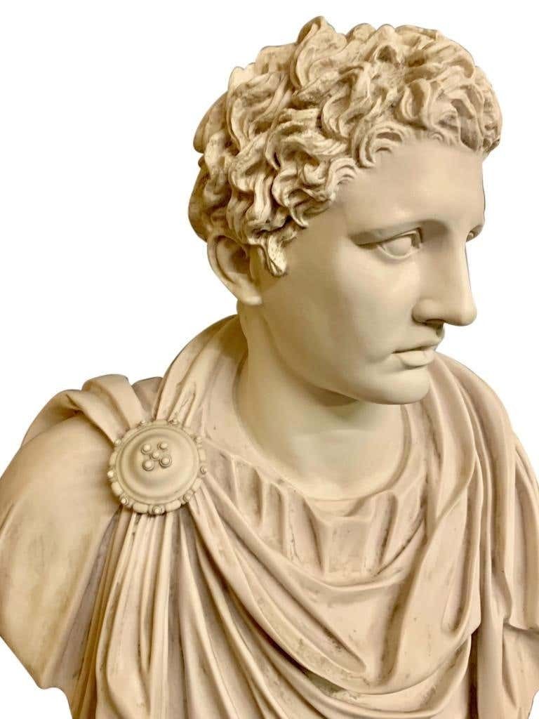 Mark Antony Bust Sculpture And Column, 20th Century photo vintage