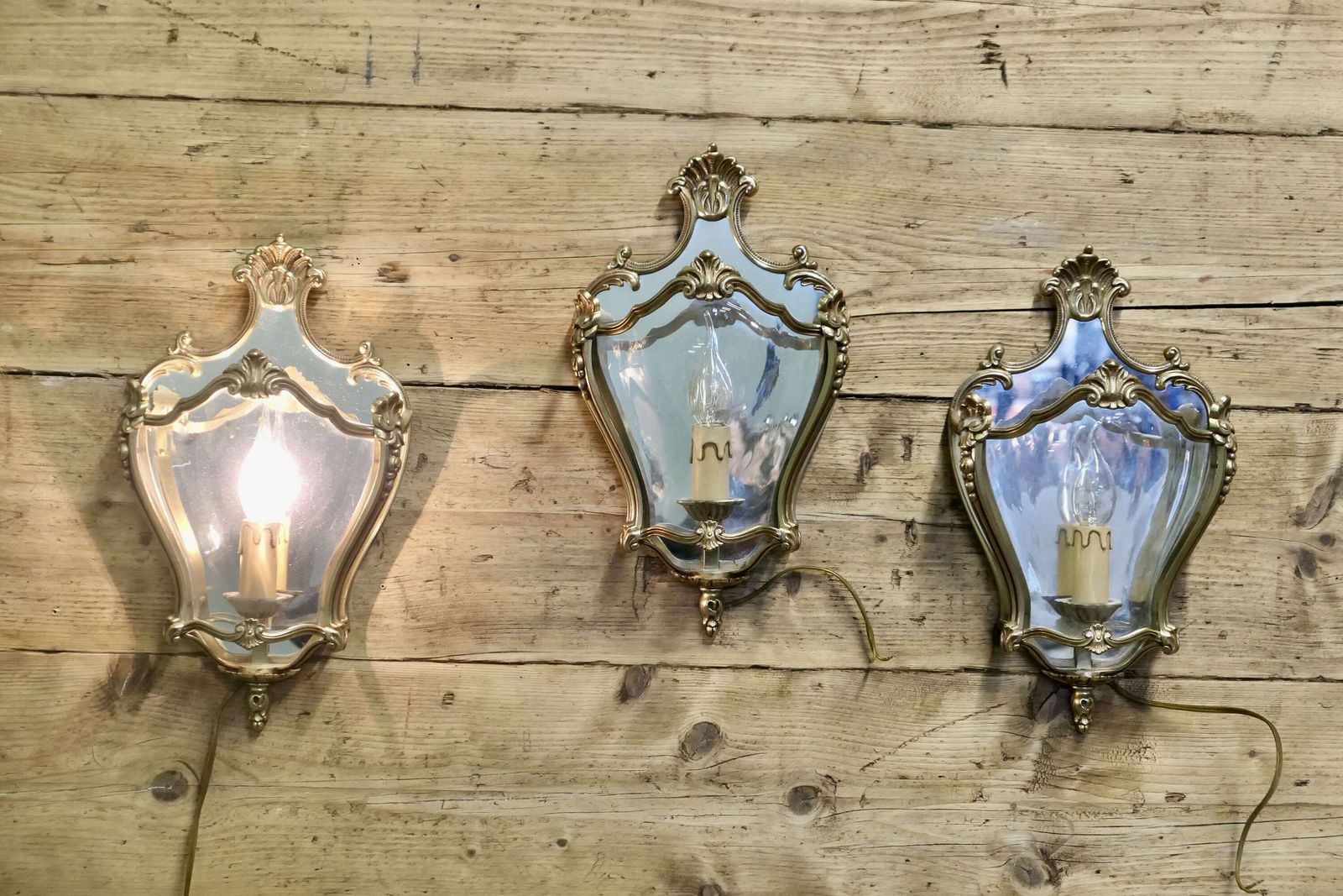 Set Of 3 Louis XV Maison Arlus Style French Wall Lights photo vinterior