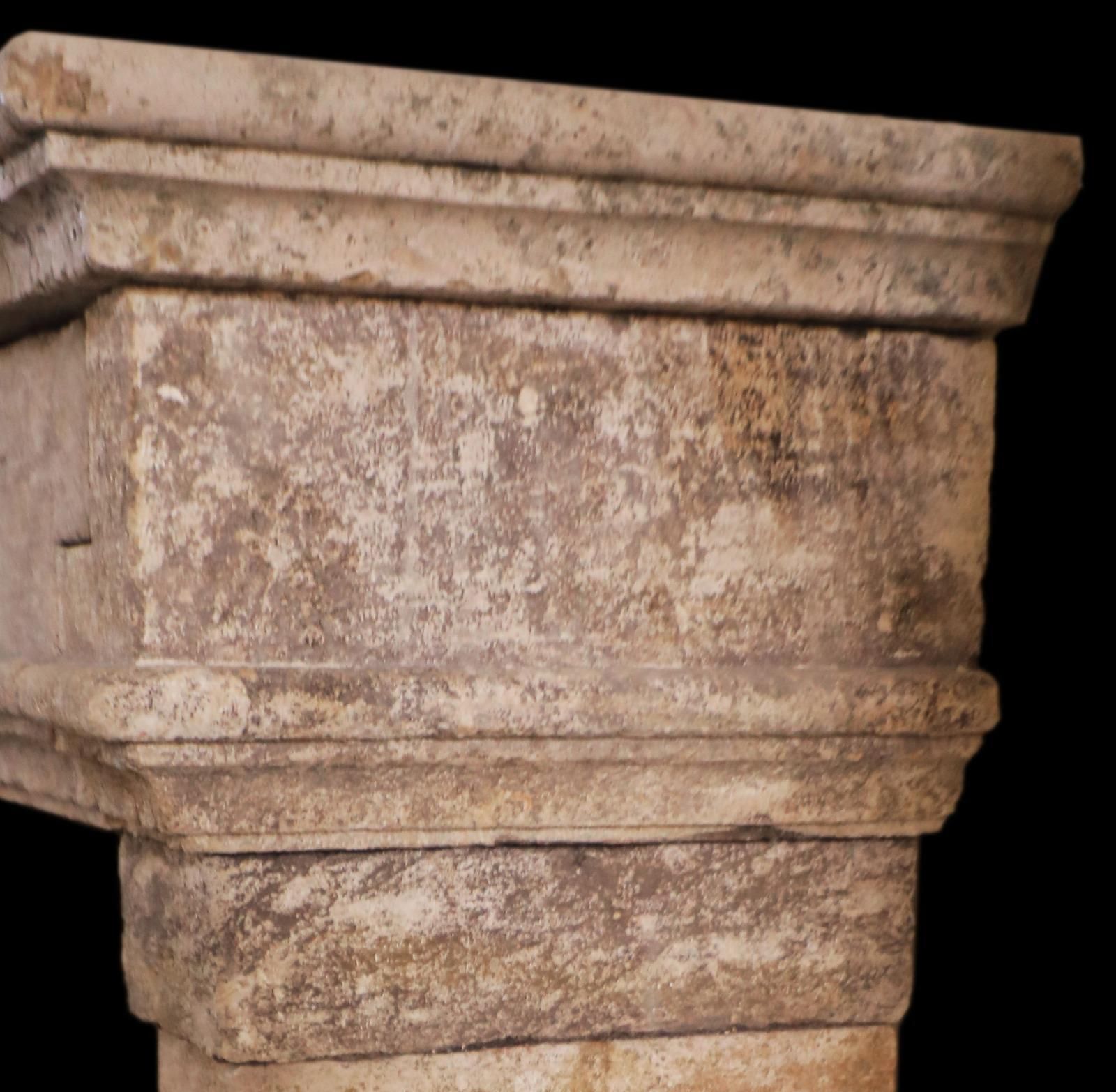 Early 20th Century French Carved Limestone Fireplace With Laurel Friezes photo Home Fixtures