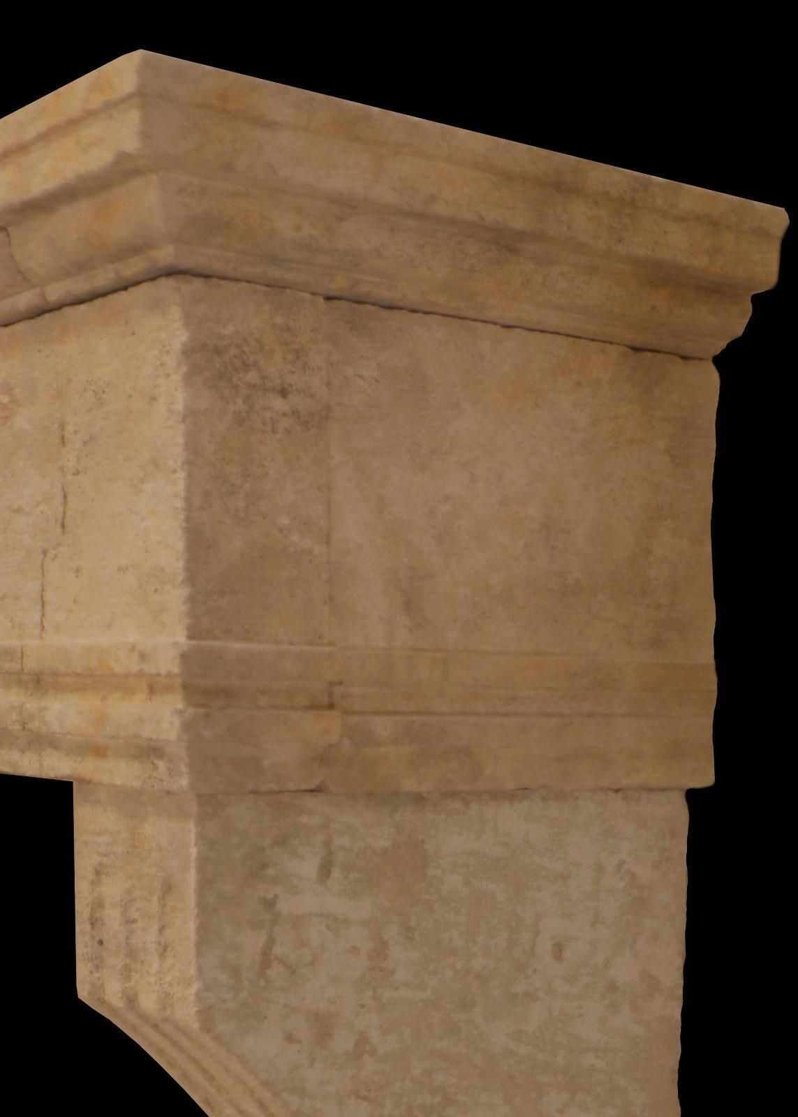 20th Century Provincial Limestone Fireplace Mantle With Arched Legs photo Home Fixtures