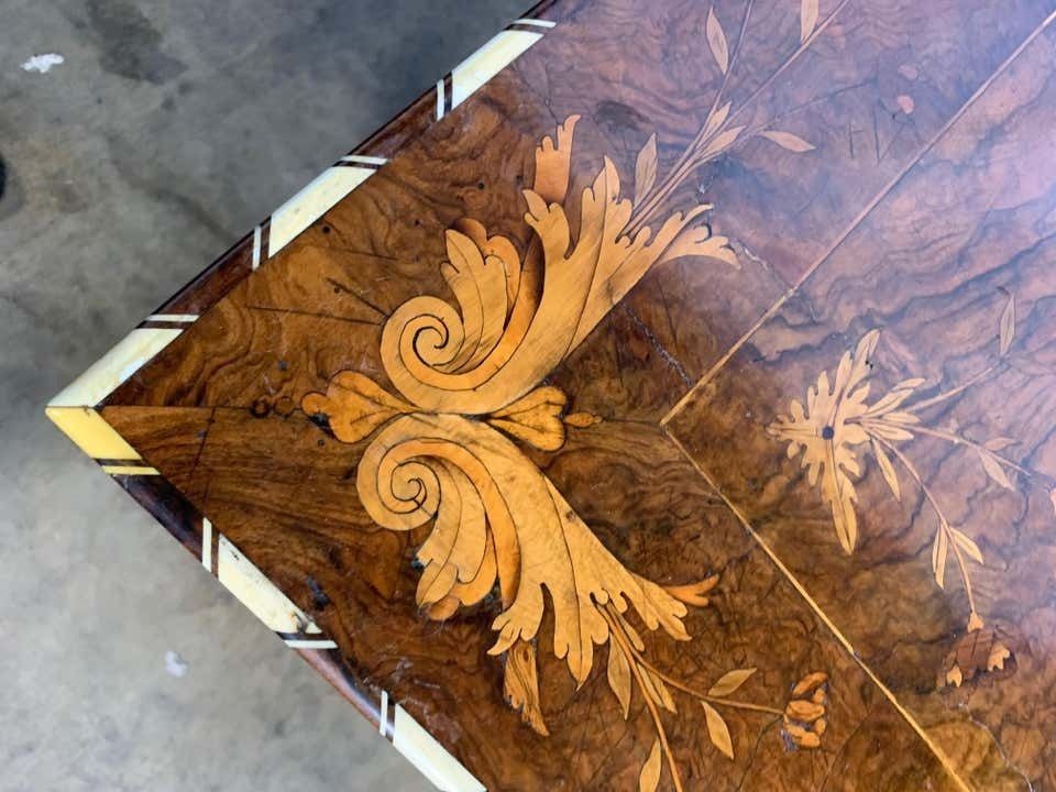 18th Century Dutch Burr Walnut And Marquetry Inlaid Table photo Furniture