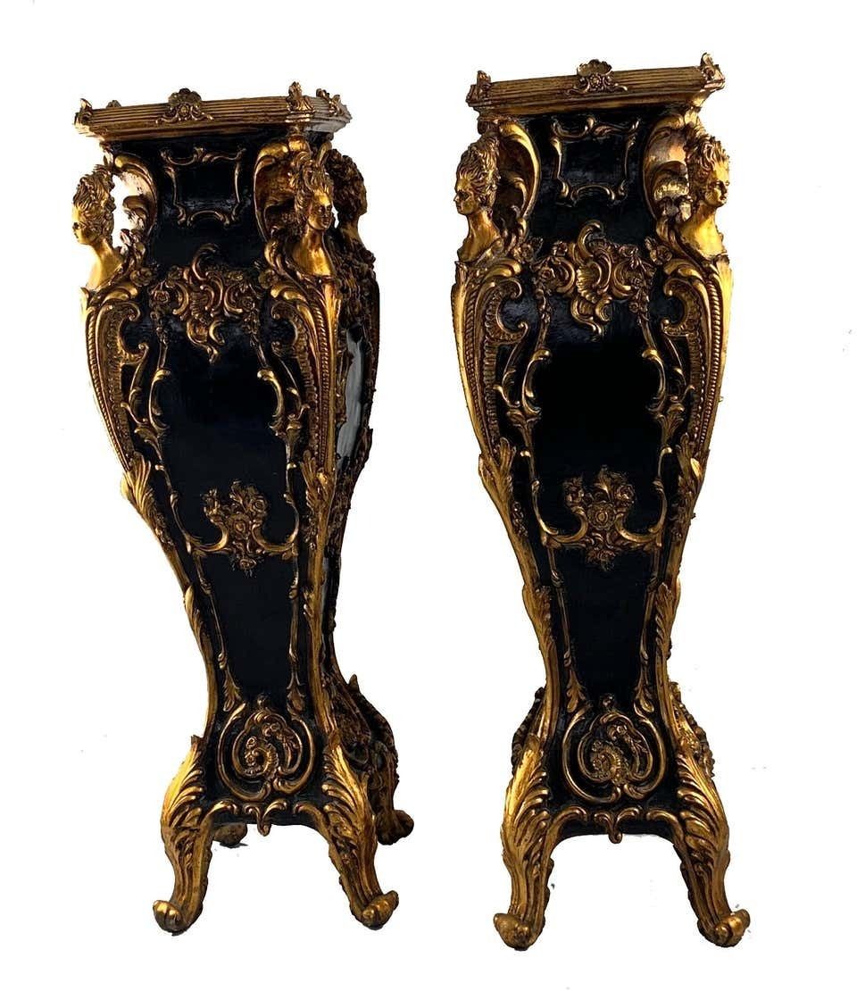 20th Century Pair Of French Jardiniere Stands Or Plinths In Louis XV Style photo for sale