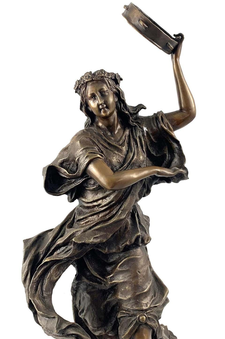 20th Century Bronze Figure Of A Female Dancer With Tambourine photo vinterior
