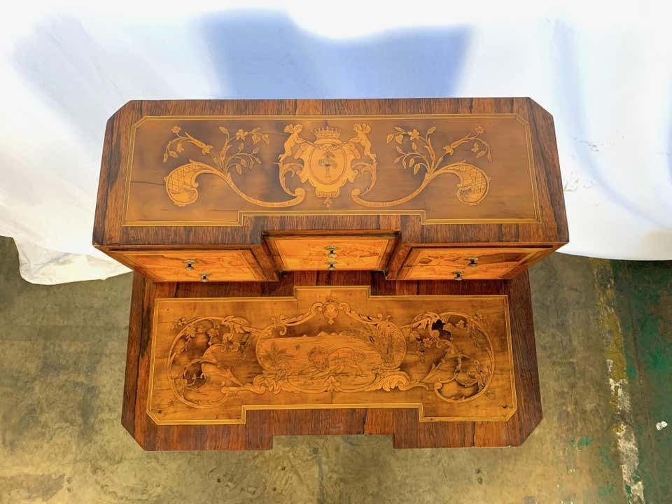 18th French Satinwood And Marquetry Inlaid Desk photo 14375.0