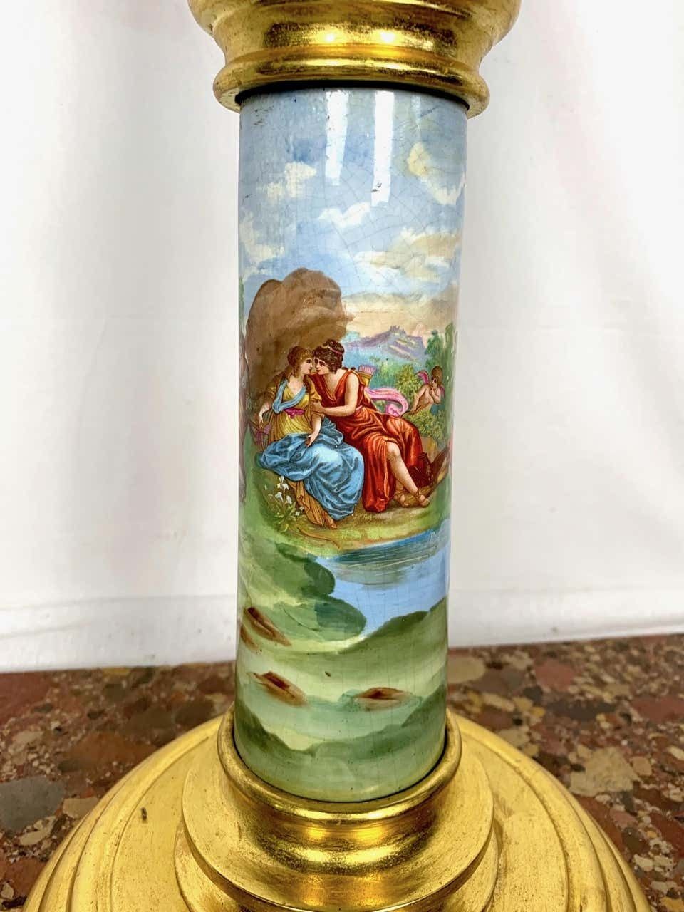 19th Century Sevres Style Porcelain Pedestal photo for sale