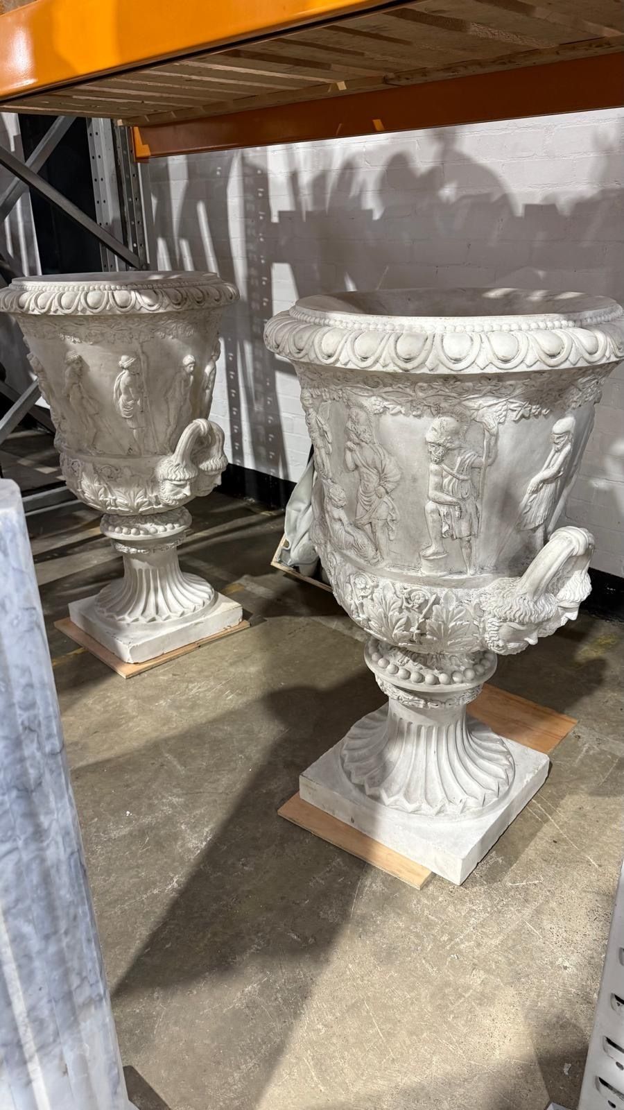 Medici Campana Urns, Set Of 2 – 20th Century, Solid Marble photo 12500.0