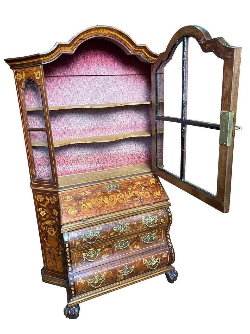 photo furniture Dutch Walnut Miniature Secretaire Bookcase, 18th Century