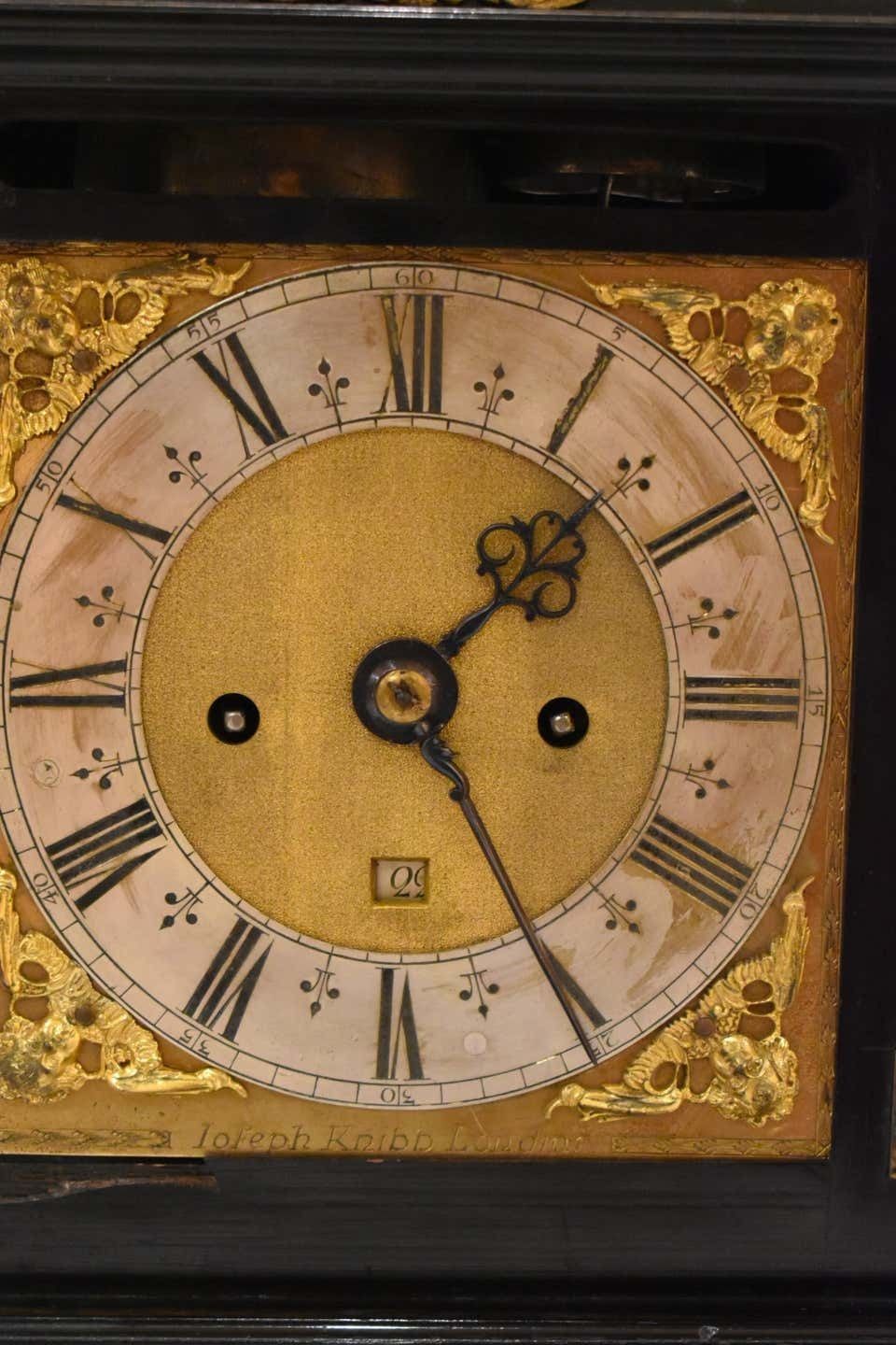 Charles II Ebony Bracket Clock By Joseph Knibb London, Circa 1675—1685 photo Home Decor