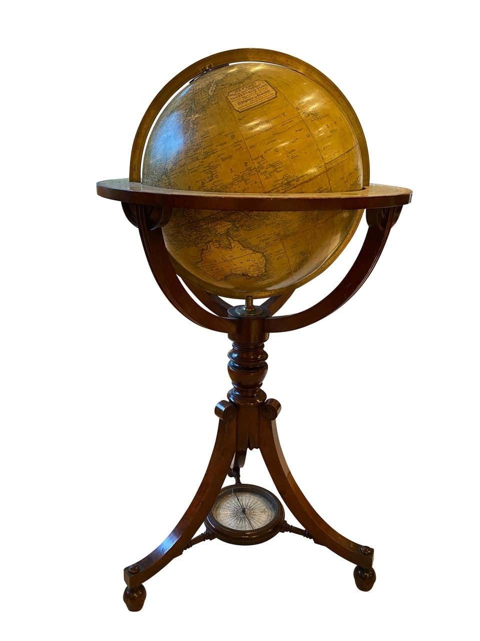 19th Century English Globe By Renowned Cartographers John Newton And Son photo furniture