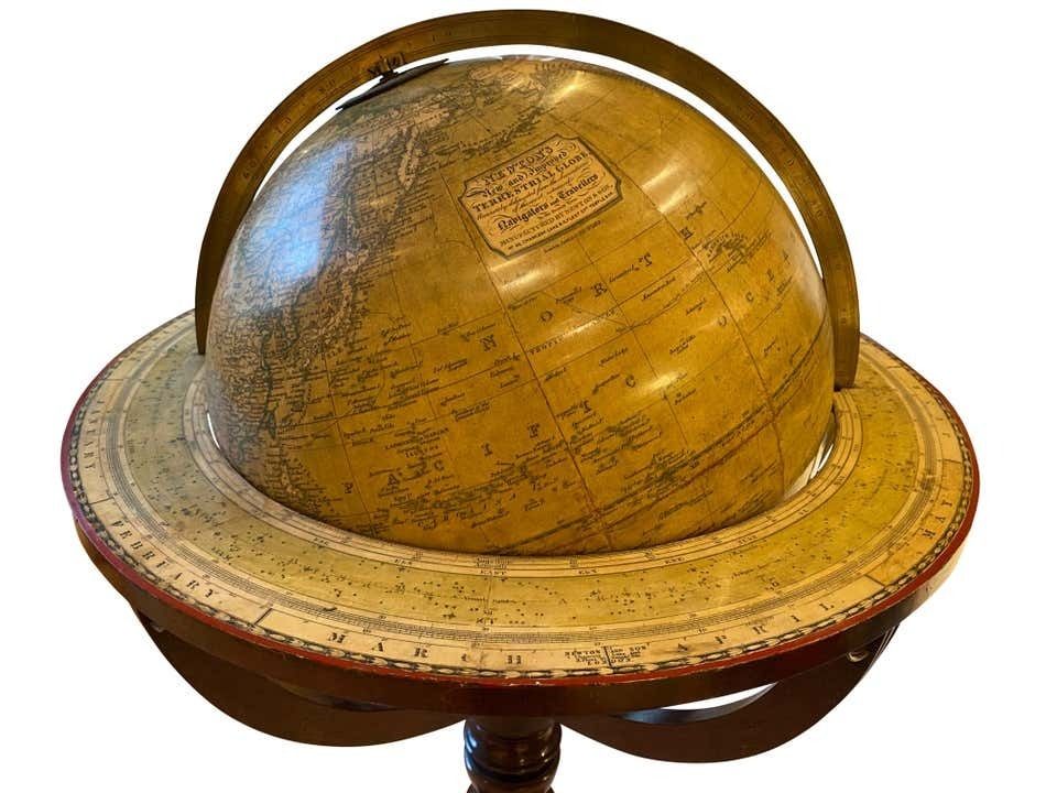 19th Century English Globe By Renowned Cartographers John Newton And Son photo vinterior