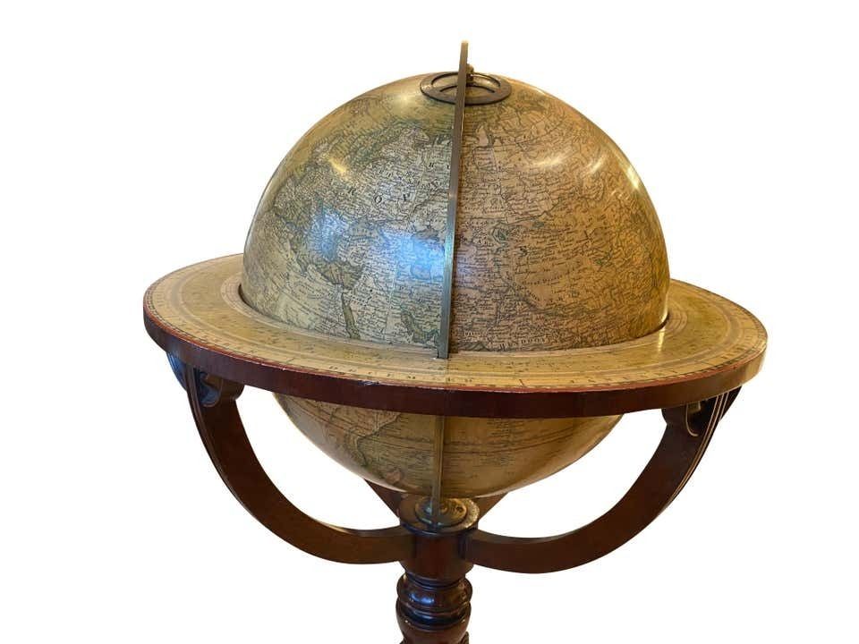 19th Century English Globe By Renowned Cartographers John Newton And Son photo vintage