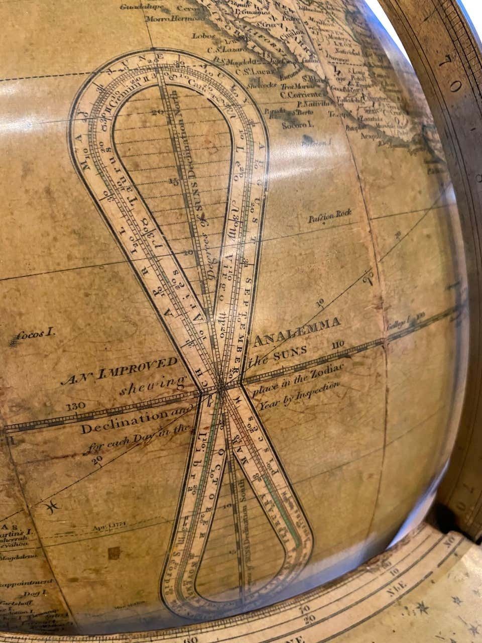 photo vintage 19th Century English Globe By Renowned Cartographers John Newton And Son