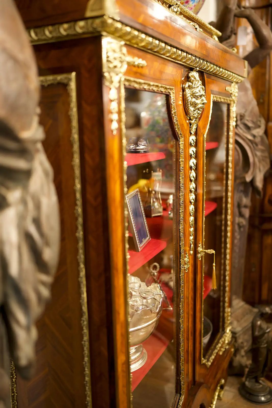 18th Century Ormolu Mounted French Kingwood Cabinet/Vitrine photo for sale