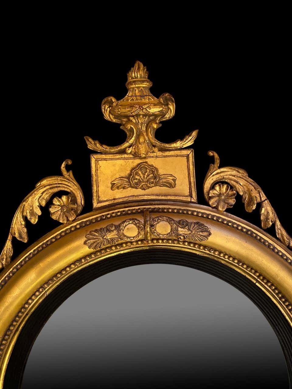 Fine Pair Of Regency Convex Mirrors, English, Circa 1820 photo buy
