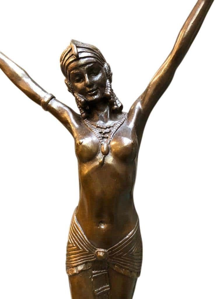 Art Deco Style Bronze Ballerina On Marble Base, Artist J.B Deposee photo buy