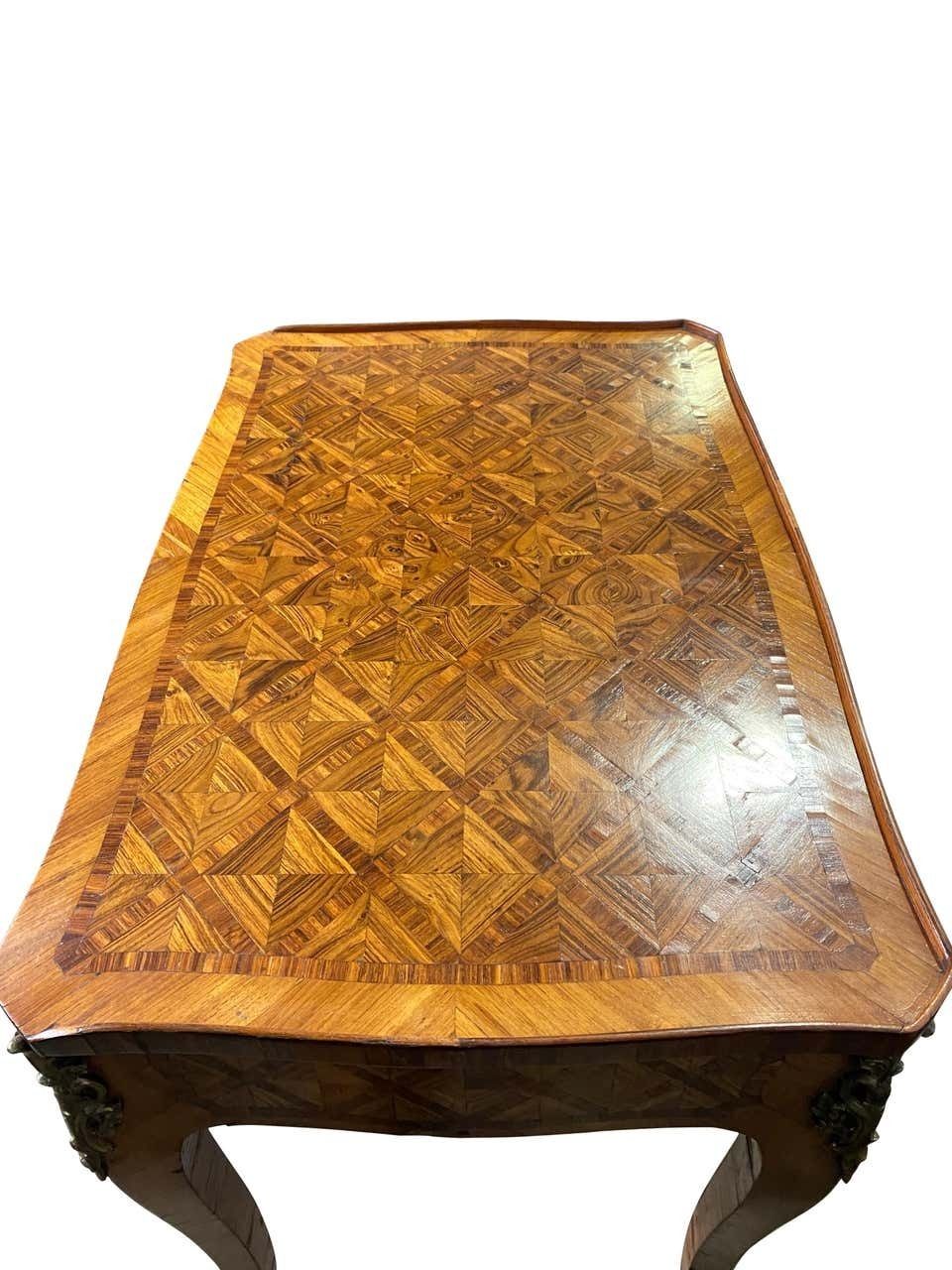 Marquetry Inlaid Kingwood Desk, 18th Century photo vintage