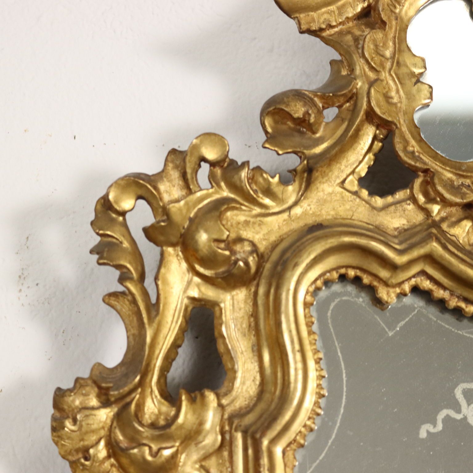 Ancient Baroque Mirrors Mid XVIII Century Mercury Mirror photo vintage