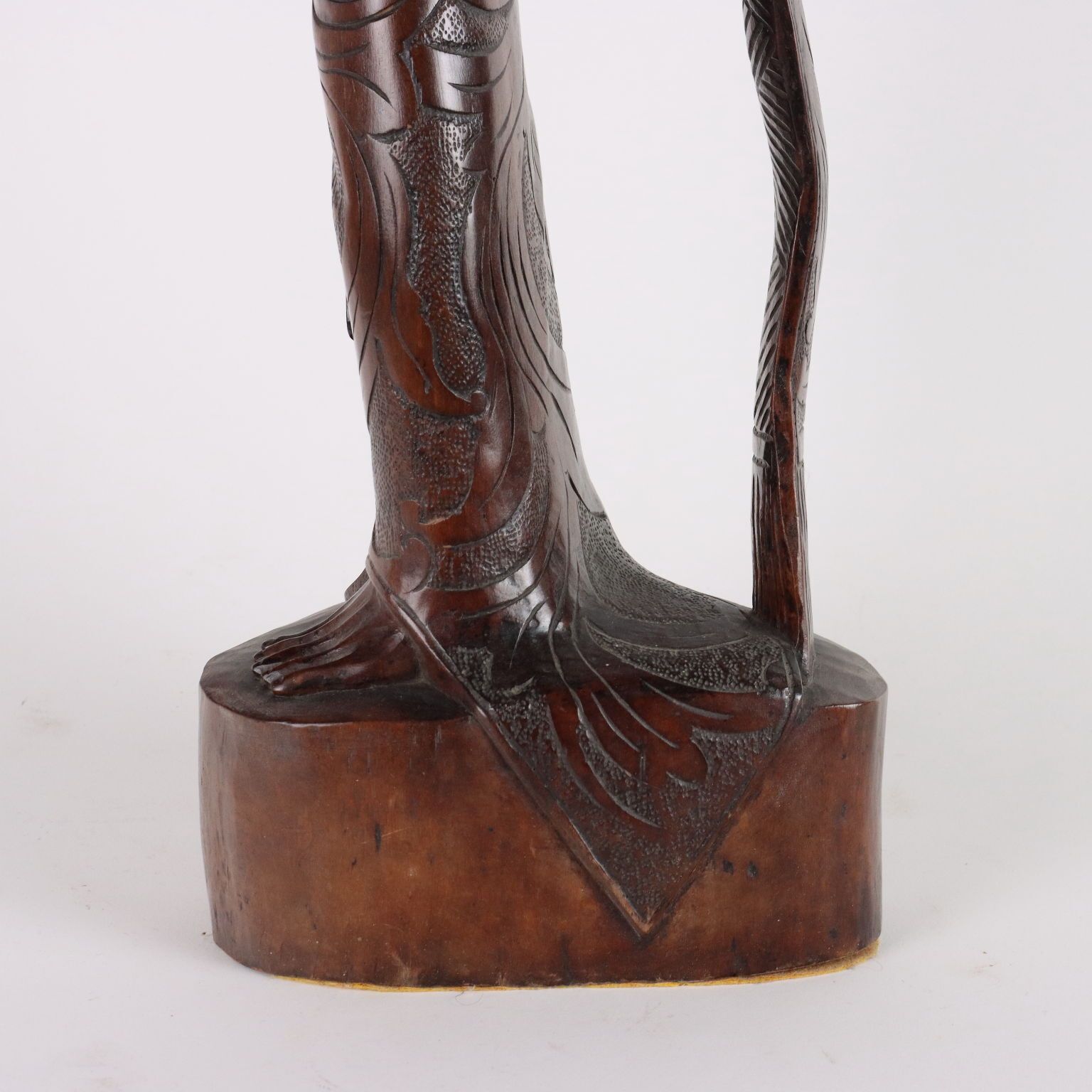 photo vinterior Antique Female Figure Exotic Wood Indonesia XX Century