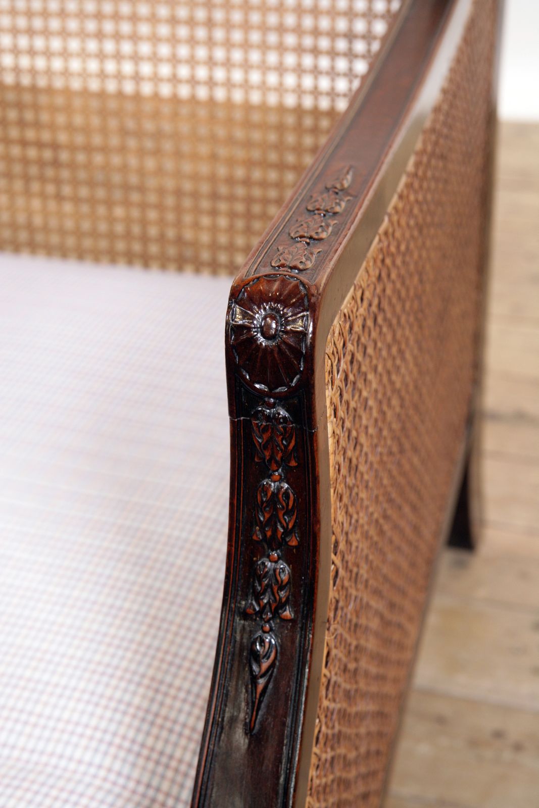 photo for sale An Elegant, Georgian, Double Caned Bergère Armchair