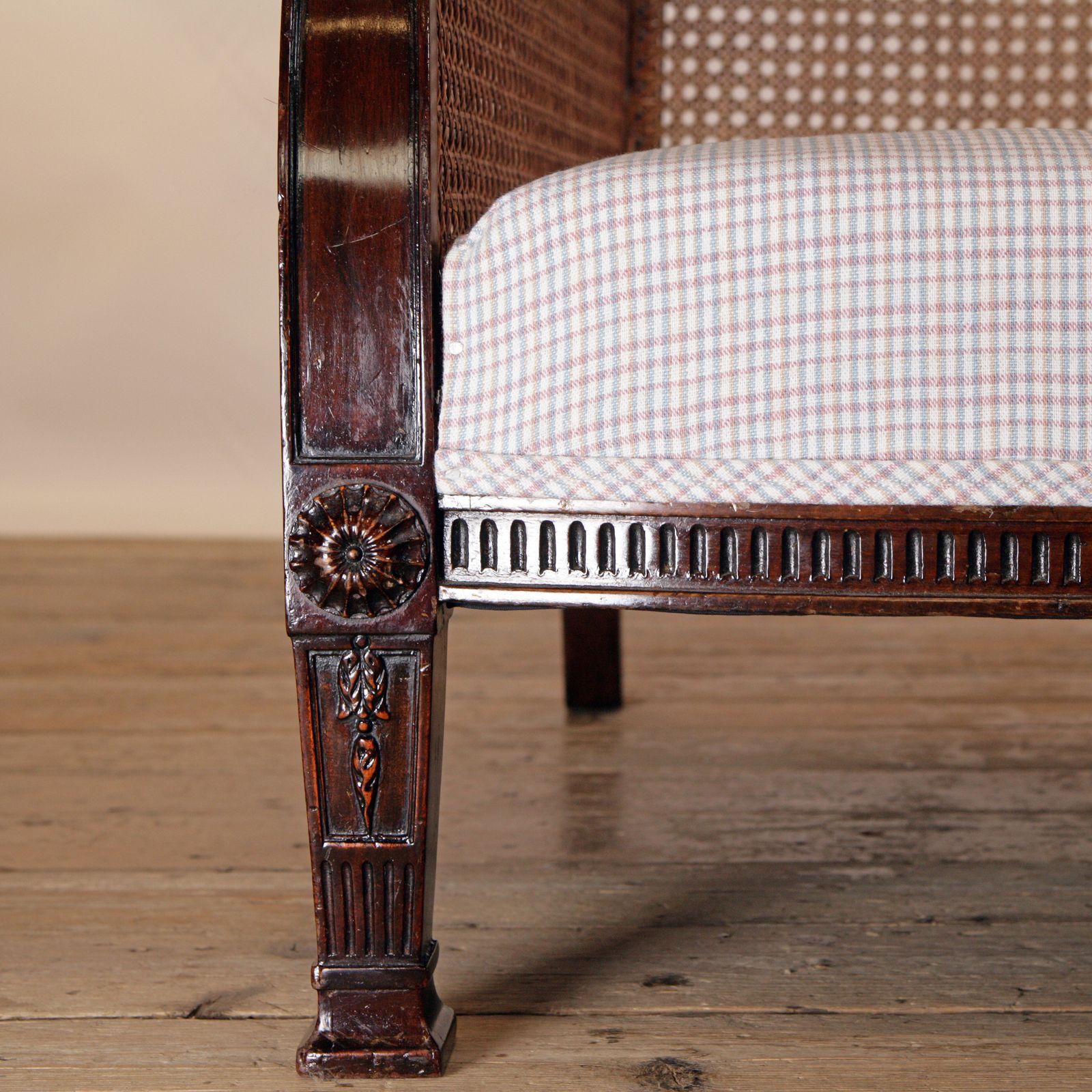 3500.0 An Elegant, Georgian, Double Caned Bergère Armchair photo